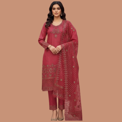 Asim jofa Embroided Cotton