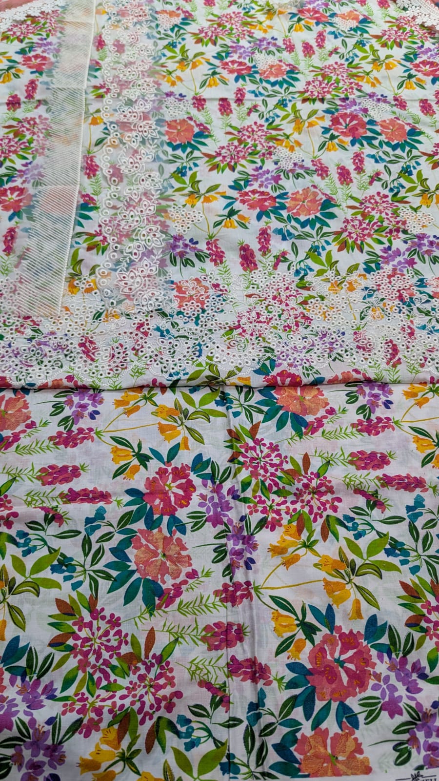 3-Piece Printed Lawn Suit with Embroidered Chiffon Dupatta