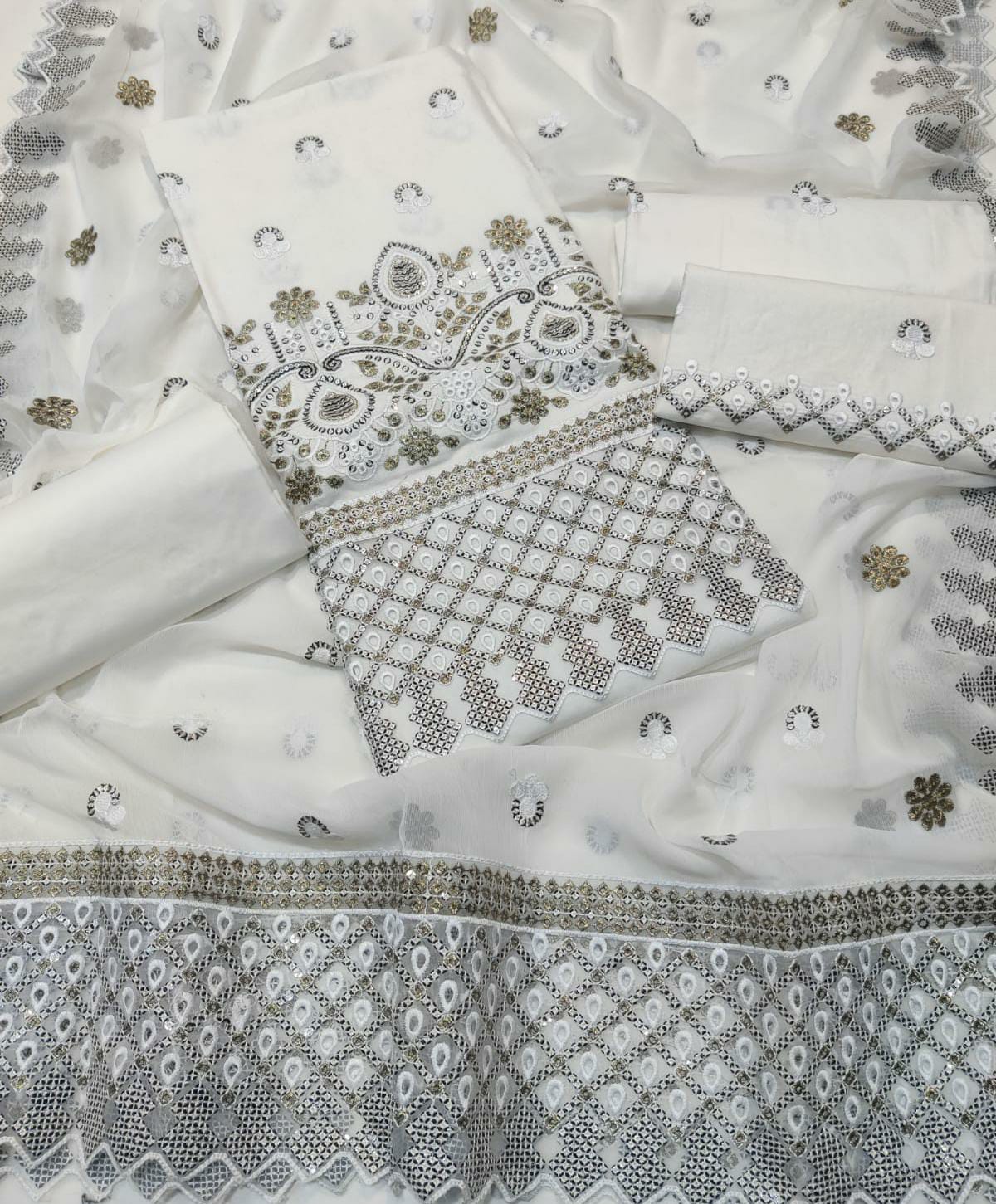 Asim jofa Embroided Cotton