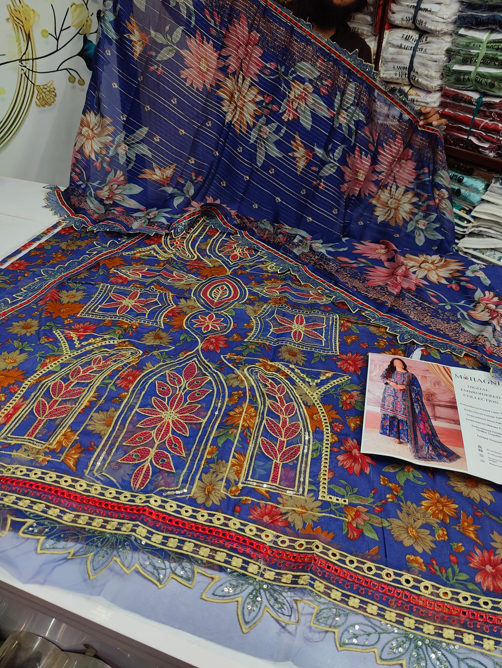 Moghni digital embroidered