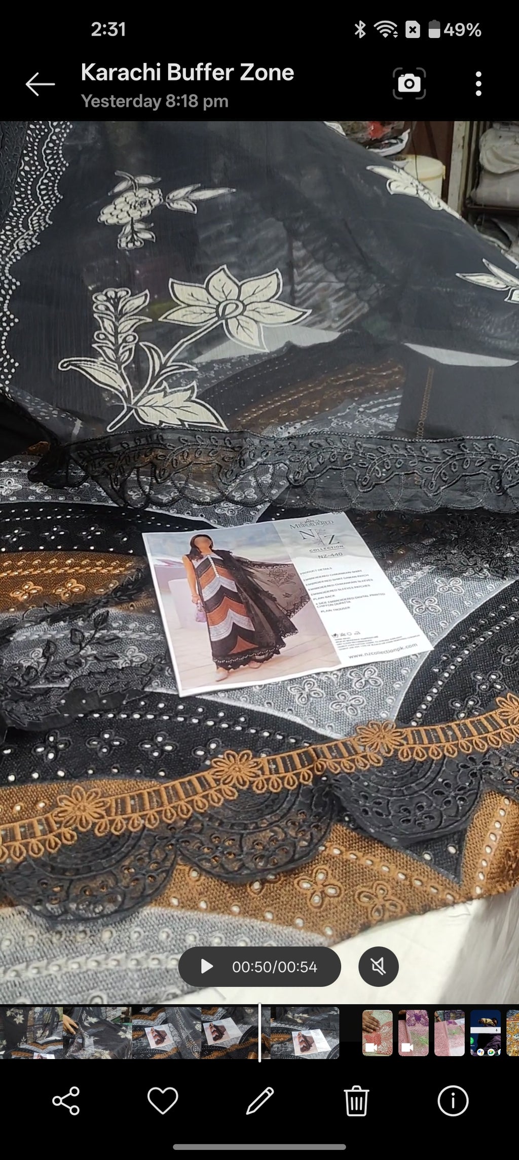 Embroidered NZ brown black
