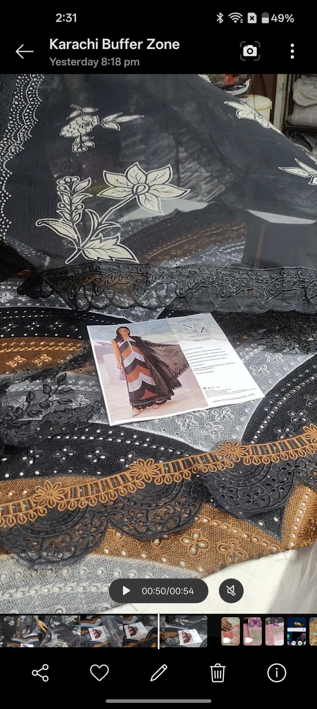 Embroidered NZ brown black