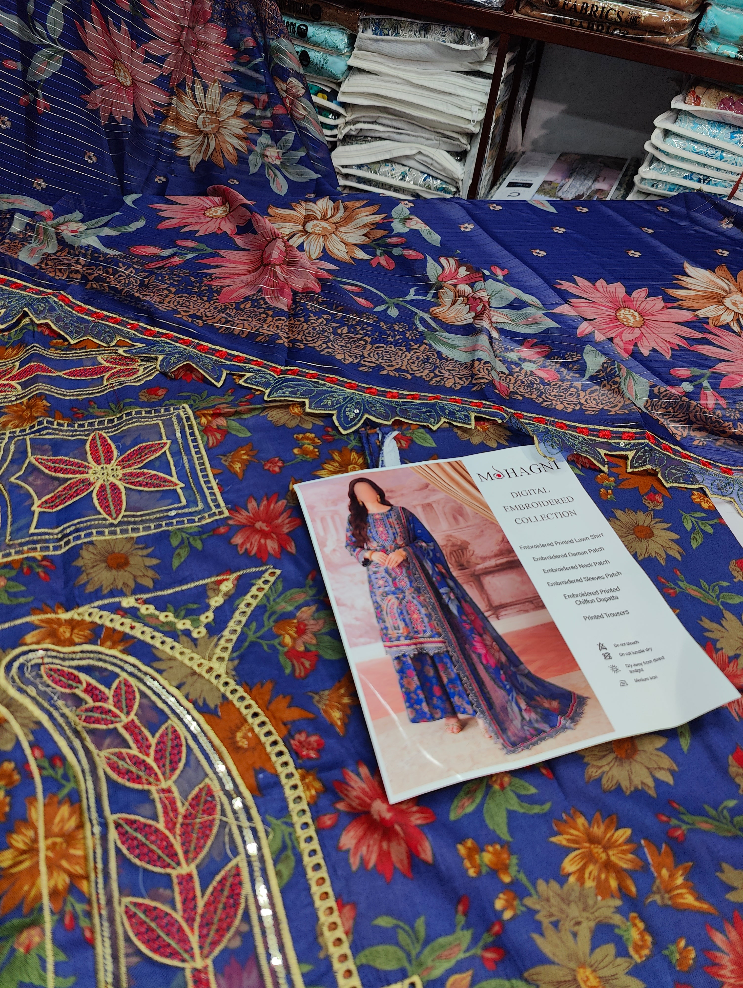 Moghni digital embroidered
