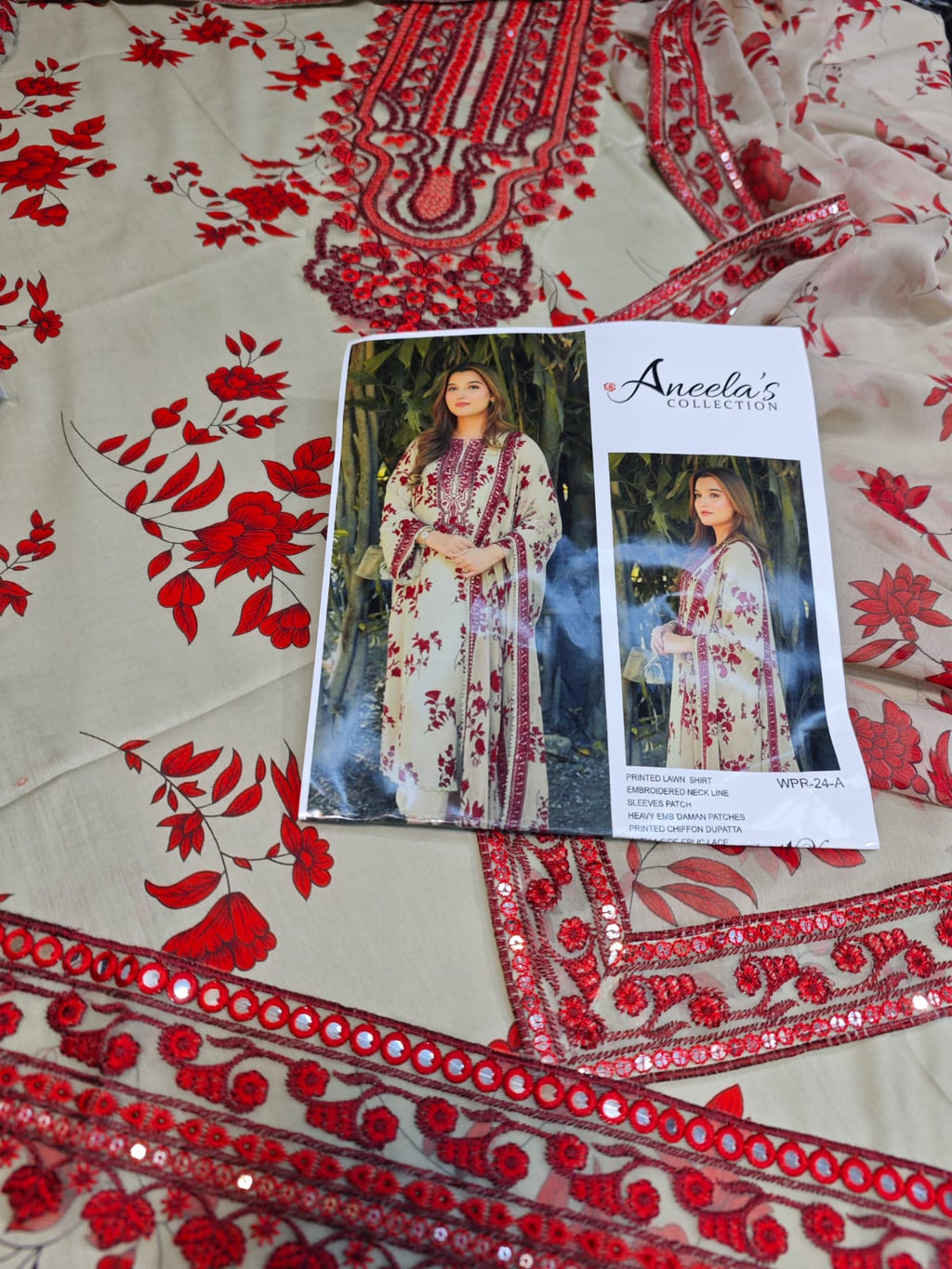 Aneela skin red aliyan - Danish Cloth